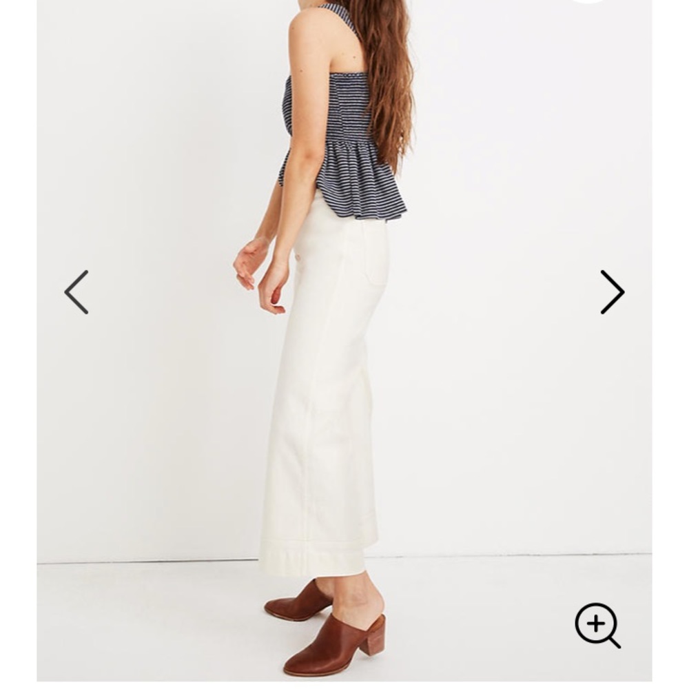 NWT Emmett Wide-Leg Crop Pants: Button-Front